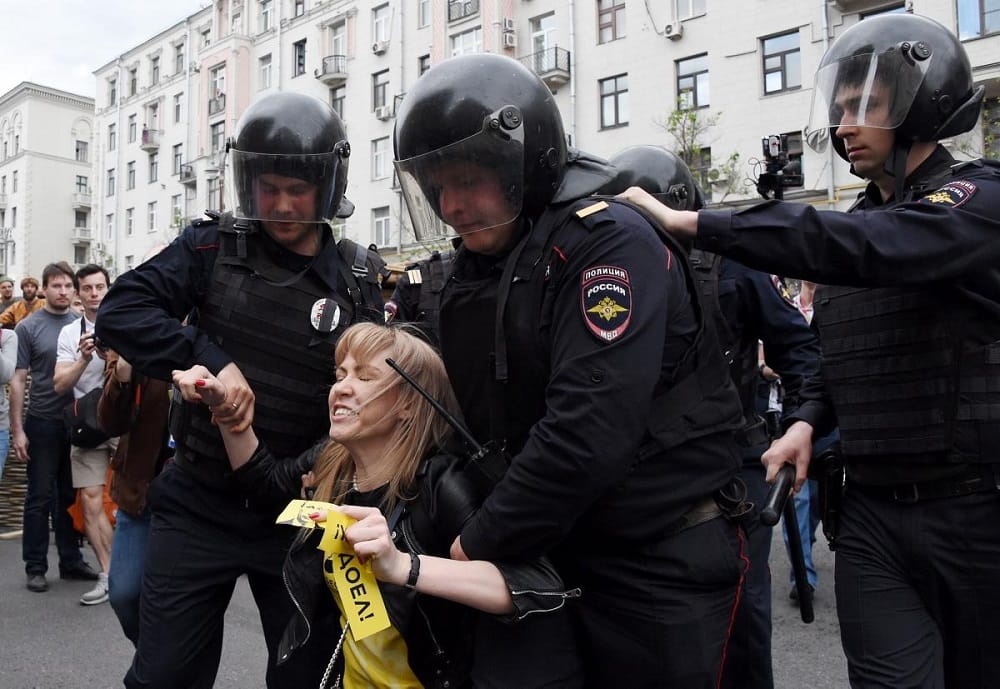 Moscow Dismisses US Calls to Release Russian Protesters