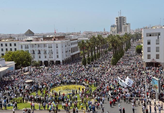 Protests in Rabat in Solidarity with Rif Movement