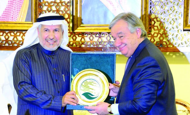 King Salman Relief Center Supervisor Meets UN Secretary General