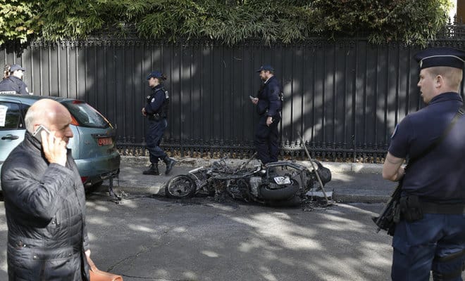 Motorbike Explodes in front of Jordan’s Military Office in Paris