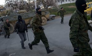 Pro-Russian forces storm Ukrainian base in Crimea