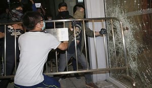 Hong Kong activists try to storm legislature