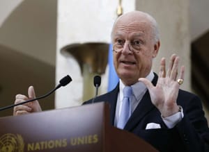De Mistura Vows to Get Aid into Syria by Air as Regime Seizes Rebel Stronghold Near Damascus