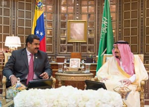 King Salman Meets with Venezuelan President