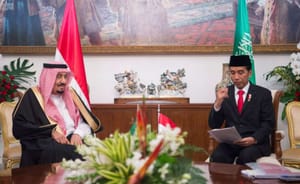 King Salman, Indonesian President Hold Official Talks