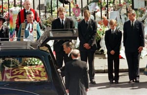British Princes William, Harry Visit Grave of Mother Princess Diana