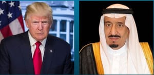Saudi King, Crown Prince Congratulate Trump on Independence Day