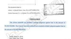New York Federal Judge Finds Iran Provided Material Support for 9/11 Attacks