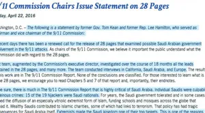 9/11 Commission’s Former Leaders Refute Saudi Involvement in the Attacks