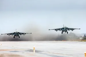 Russian Warplanes Bomb Rebel Sites near Hama, Syria