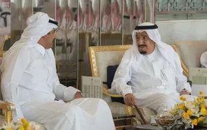 Custodian of the Two Holy Mosques Receives Qatar’s Emir