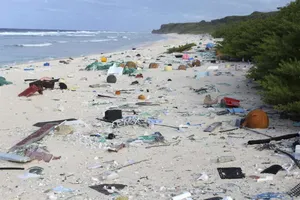 Island in Pacific Ocean for Garbage Only